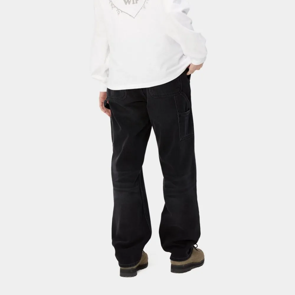 Kvinder Carhartt WIP Pierce Pant Straight - Denim | Sort (Mork Brugt Vask)