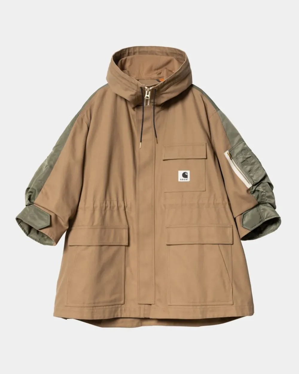 Kvinder Carhartt WIP Sacai X And X Nylon Twill Frakke | Beige / Khaki