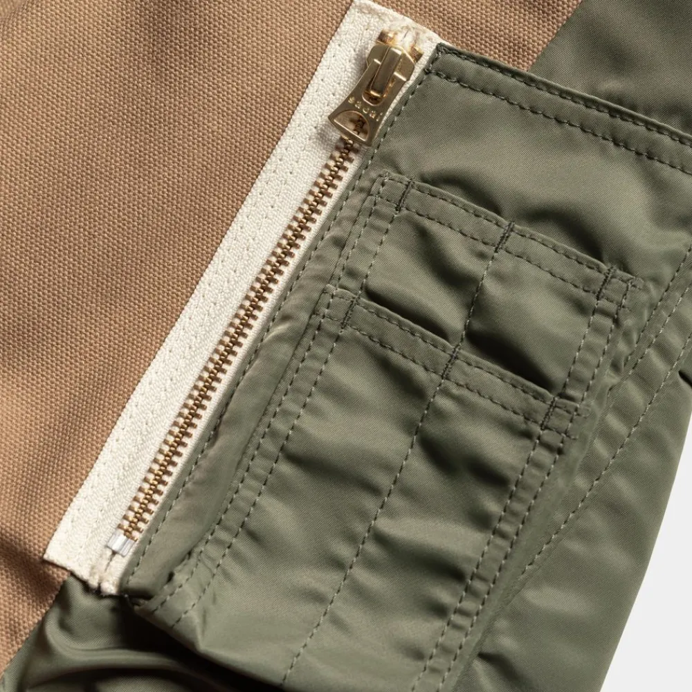 Kvinder Carhartt WIP Sacai X And X Nylon Twill Frakke | Beige / Khaki