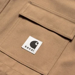 Kvinder Carhartt WIP Sacai X And X Nylon Twill Frakke | Beige / Khaki