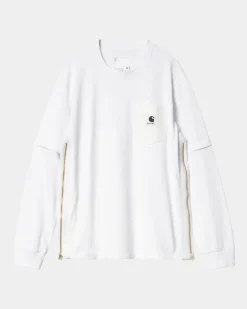 Mænd Carhartt WIP Sacai X Langaermet T-Shirt | Hvid