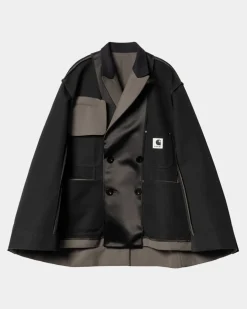 Kvinder Carhartt WIP Sacai X Suiting Bonding-Jakke Til Kvinder | Taupe