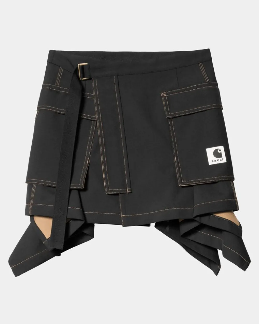 Kvinder Carhartt WIP Sacai X Suiting Bonding-Nederdel Til Kvinder | Sort
