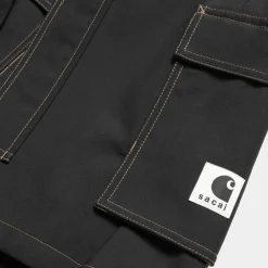 Kvinder Carhartt WIP Sacai X Suiting Bonding-Nederdel Til Kvinder | Sort