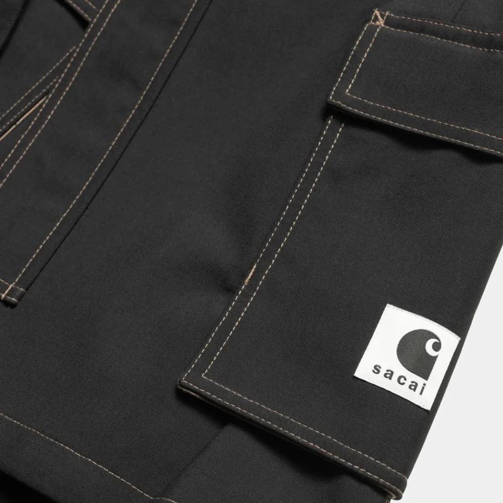 Kvinder Carhartt WIP Sacai X Suiting Bonding-Nederdel Til Kvinder | Sort