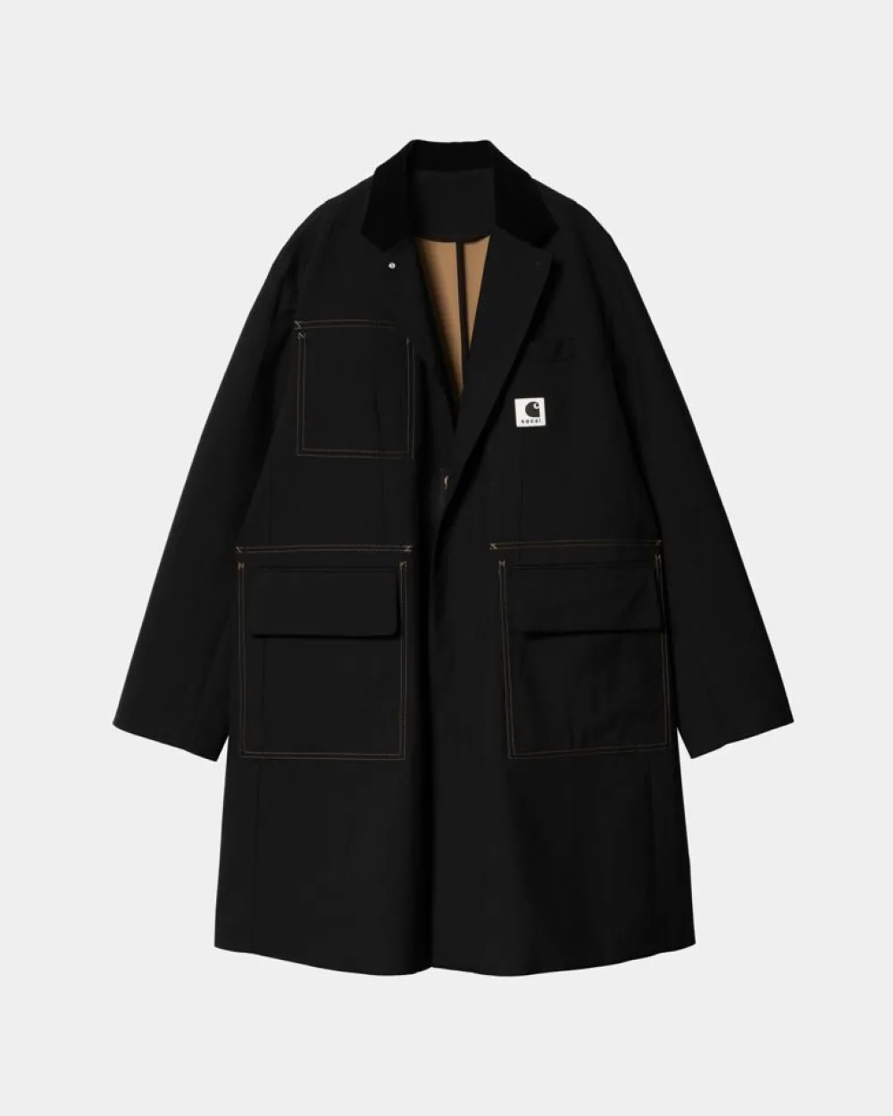 Mænd Carhartt WIP Sacai X Suiting Bonding Coat | Sort