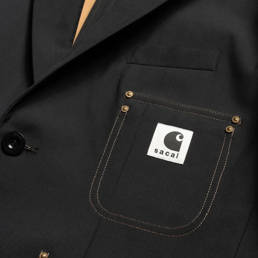 Mænd Carhartt WIP Sacai X Suiting Bonding Jacket | Sort