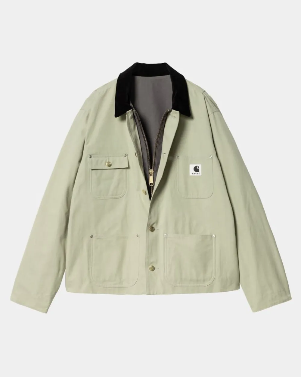 Mænd Carhartt WIP Sacai X Vendbar Andejakke | Gra/Lysegron