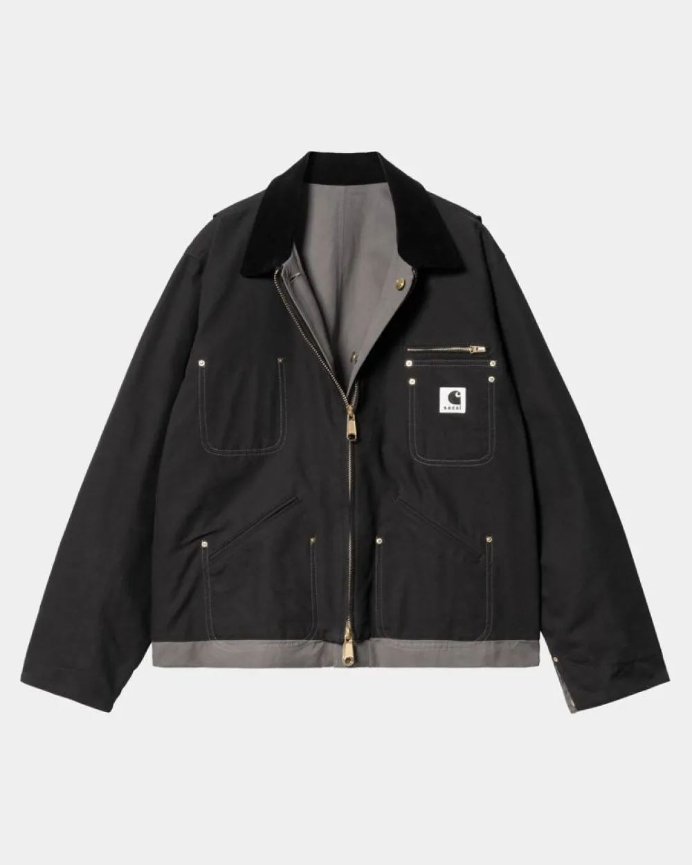 Mænd Carhartt WIP Sacai X Vendbar Andejakke | Sort
