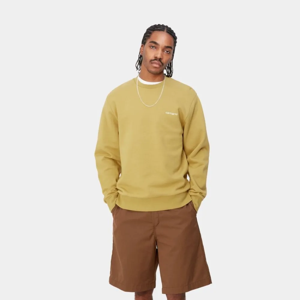 Mænd Carhartt WIP Script Broderi Sweatshirt | Agat