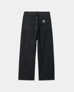 Kvinder Carhartt WIP Simple Bukser Til Kvinder - Denim | Sort (Heavy Stone Vask)