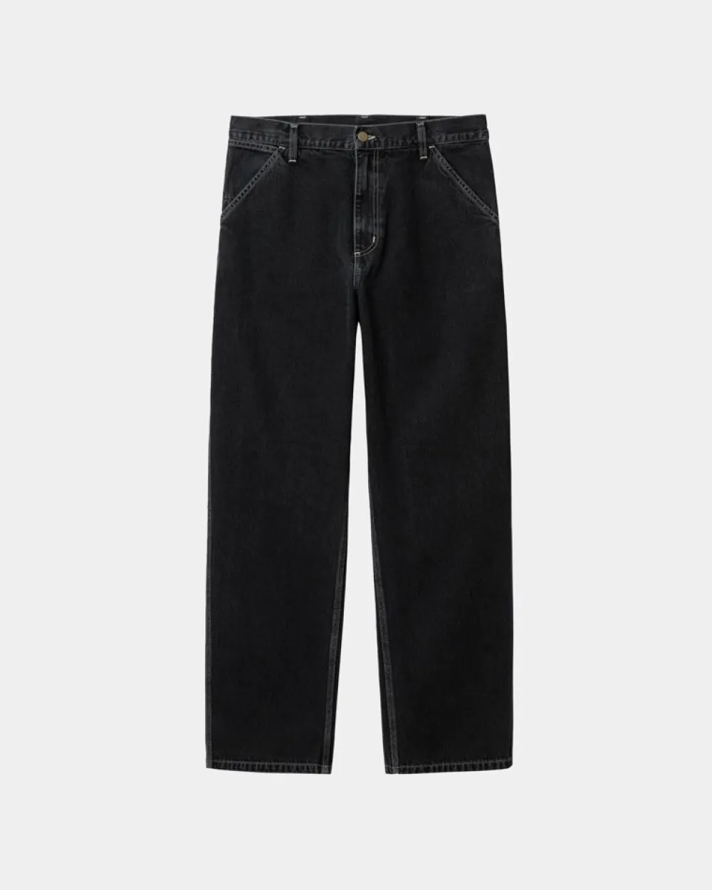Mænd Carhartt WIP Simple Pant - Denim | Sort (Heavy Stone Vask)