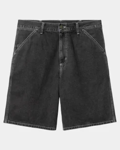 Mænd Carhartt WIP Simple Short - Denim | Sort (Heavy Stone Vask)