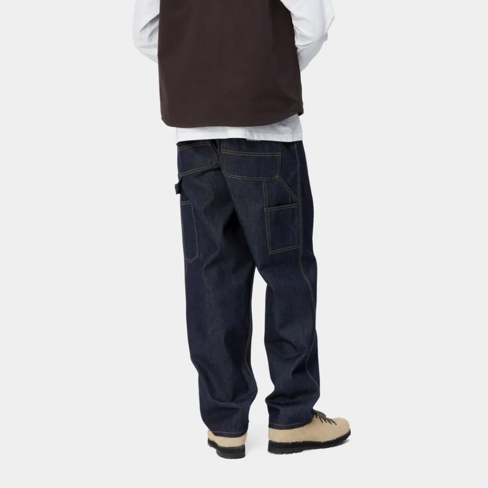 Mænd Carhartt WIP Single Knee Pant - Denim | Bla (Stiv)