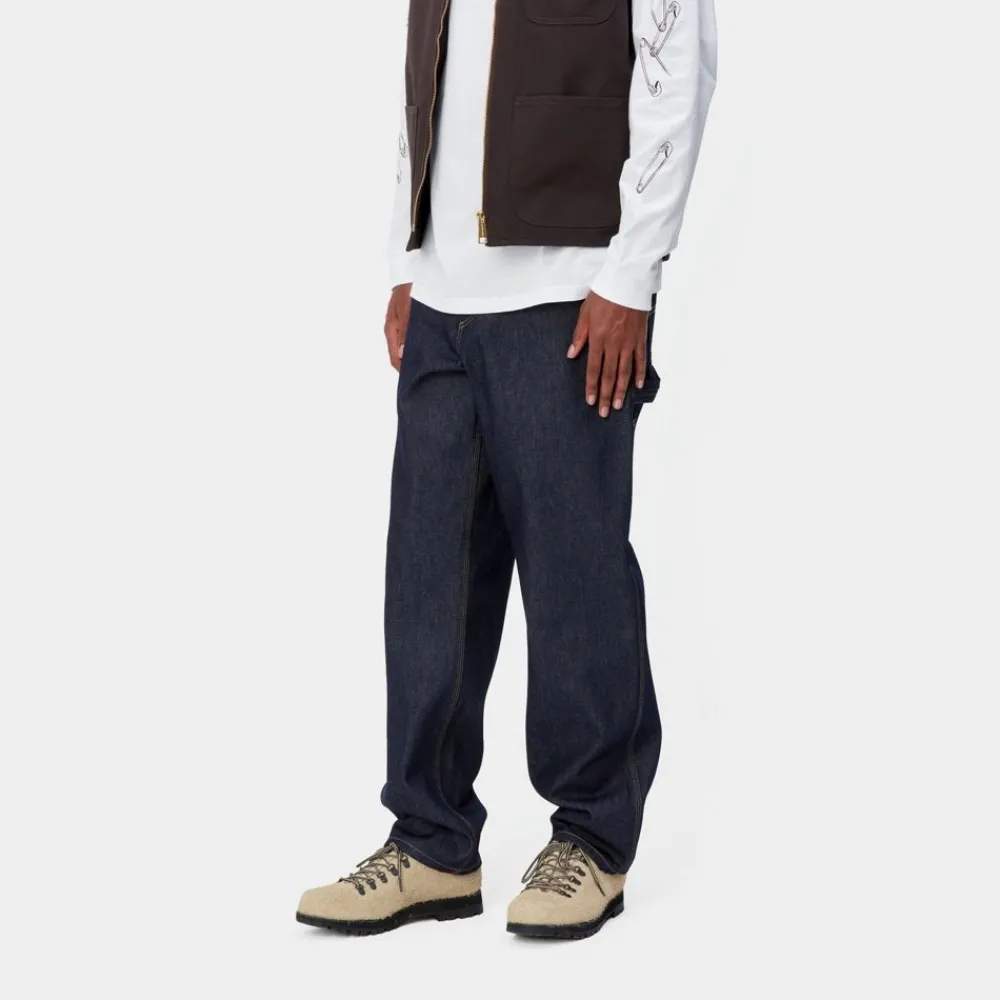 Mænd Carhartt WIP Single Knee Pant - Denim | Bla (Stiv)