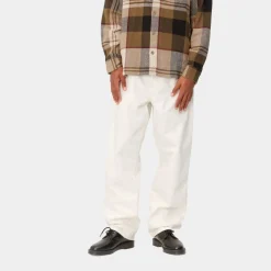 Mænd Carhartt WIP Single Knee Pant - Denim | Hvid (Skyllet)