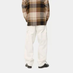 Mænd Carhartt WIP Single Knee Pant - Denim | Hvid (Skyllet)