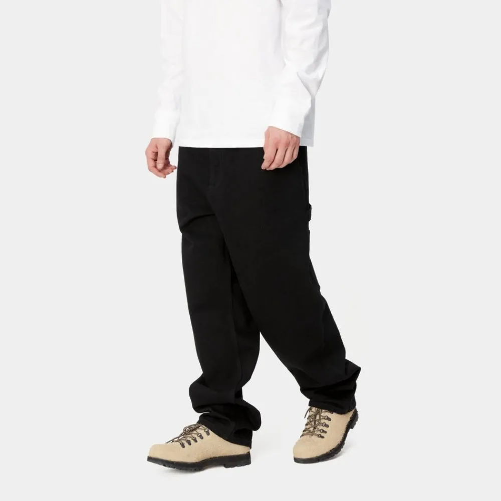 Mænd Carhartt WIP Single Knee Pant - Denim | Sort (Skyllet)