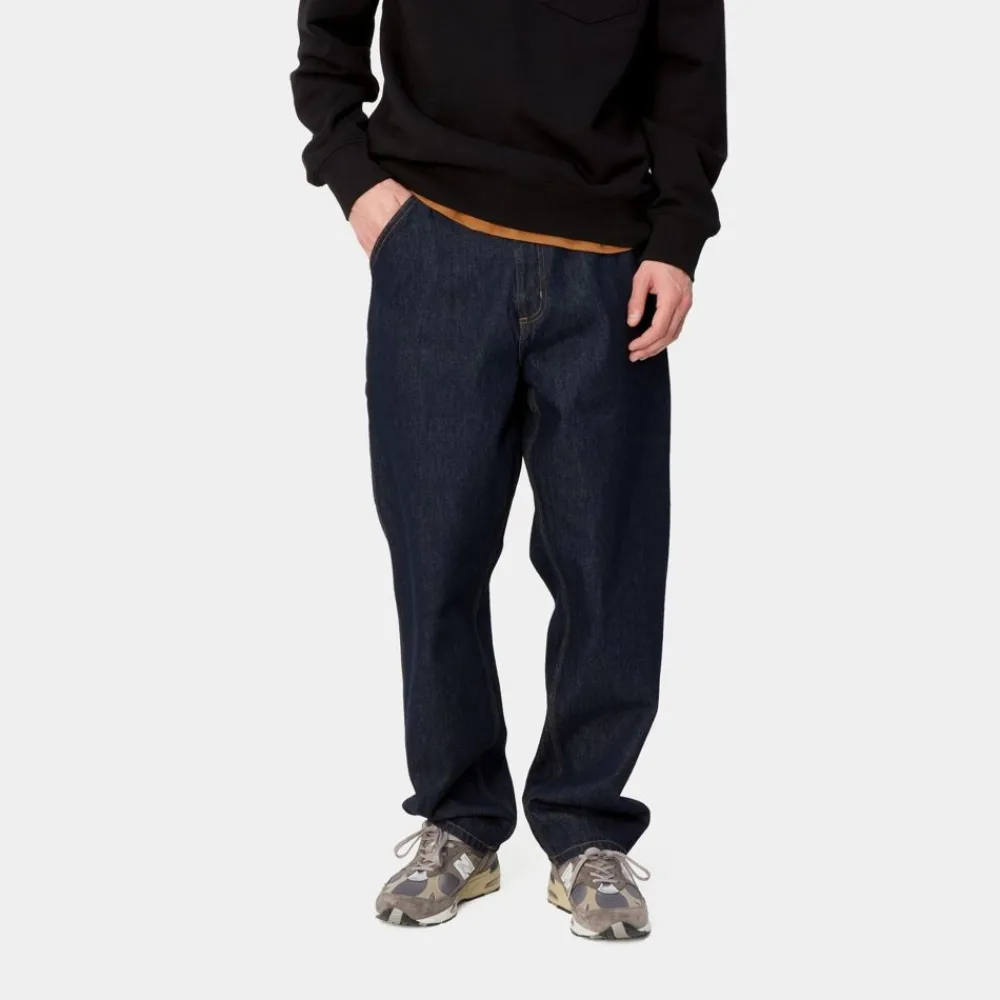 Mænd Carhartt WIP Single Knee Pant - Denim | Bla (Skyllet)