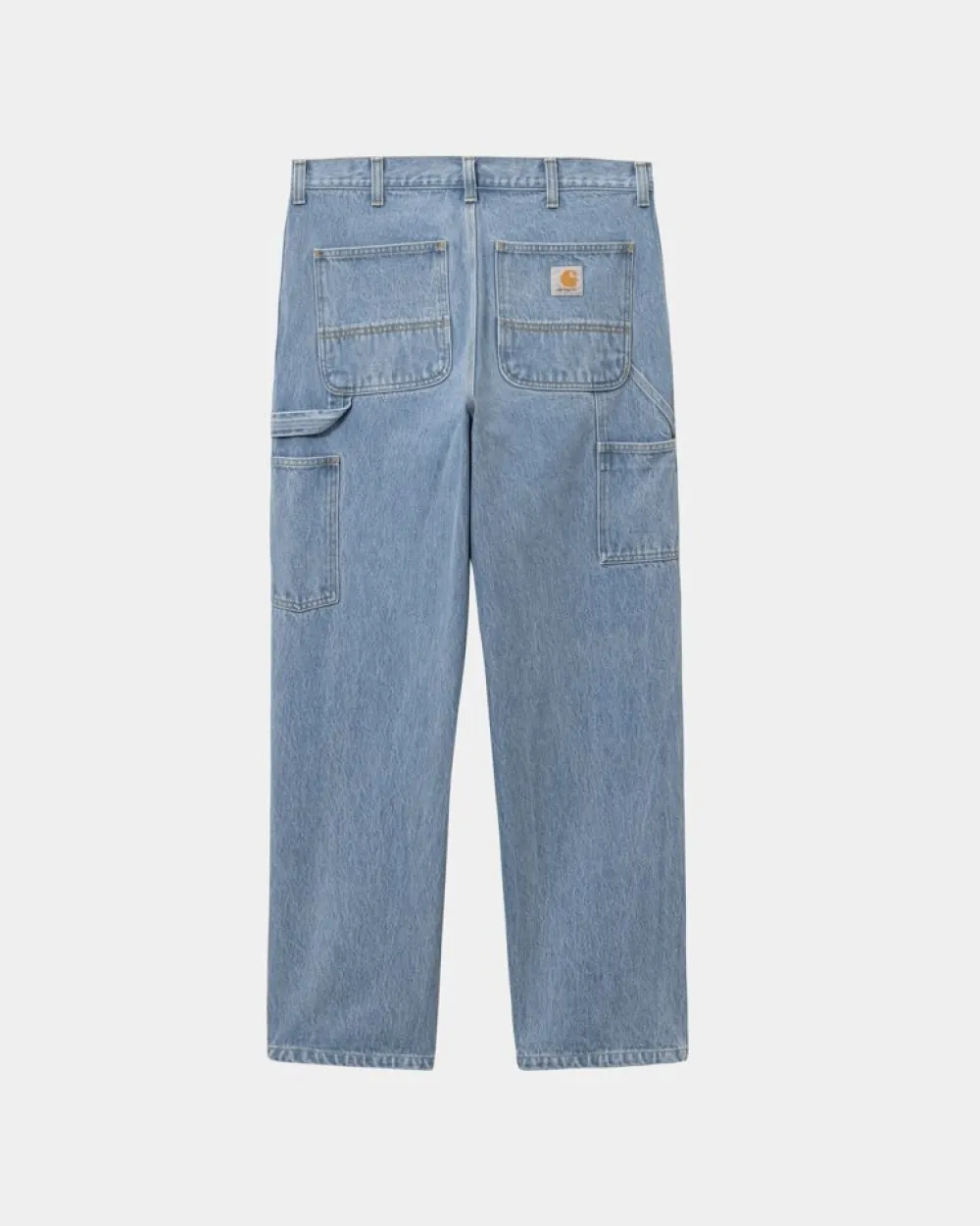 Mænd Carhartt WIP Single Knee Pant - Denim | Bla (Sten Bleget)