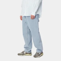 Mænd Carhartt WIP Single Knee Pant - Denim | Bla (Tung Sten Bleget)