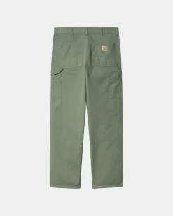 Mænd Carhartt WIP Single Knee Pant - Drill | Park (Beklaedningsgenstand Farvet)