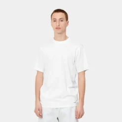 Mænd Carhartt WIP Standard T-Shirt Med Rund Hals (2 Pack) | Hvid + Hvid