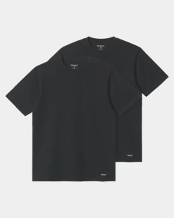 Mænd Carhartt WIP Standard T-Shirt Med Rund Hals (2 Pack) | Sort + Sort