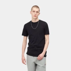 Mænd Carhartt WIP Standard T-Shirt Med Rund Hals (2 Pack) | Sort + Sort