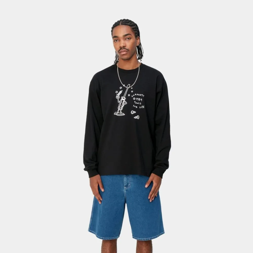 Mænd Carhartt WIP Tools For Life Langaermet T-Shirt | Sort