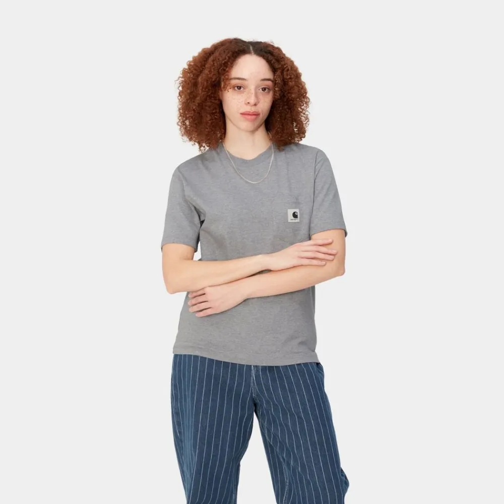 Kvinder Carhartt WIP T-Shirt Med Lommer Til Kvinder | Gra Lyng