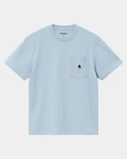 Kvinder Carhartt WIP T-Shirt Med Lommer Til Kvinder | Frostet Bla