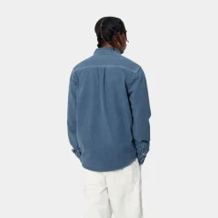 Mænd Carhartt WIP Weldon Skjorte | Bla (Heavy Stone Vask)