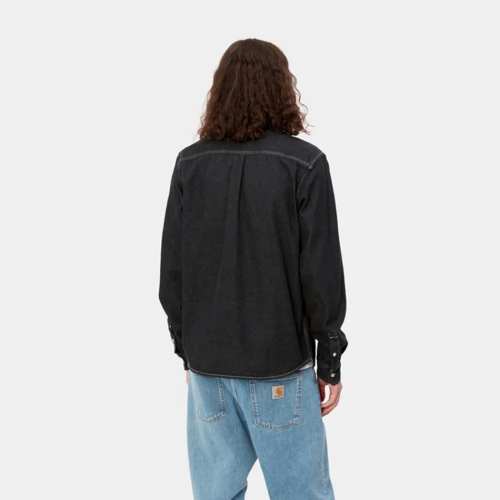 Mænd Carhartt WIP Weldon Skjorte | Sort (Stenvasket)