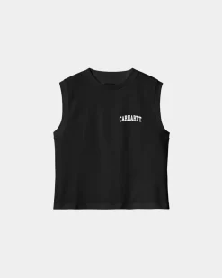 Kvinder Carhartt WIP Women'S University Script A-Shirt | Sort